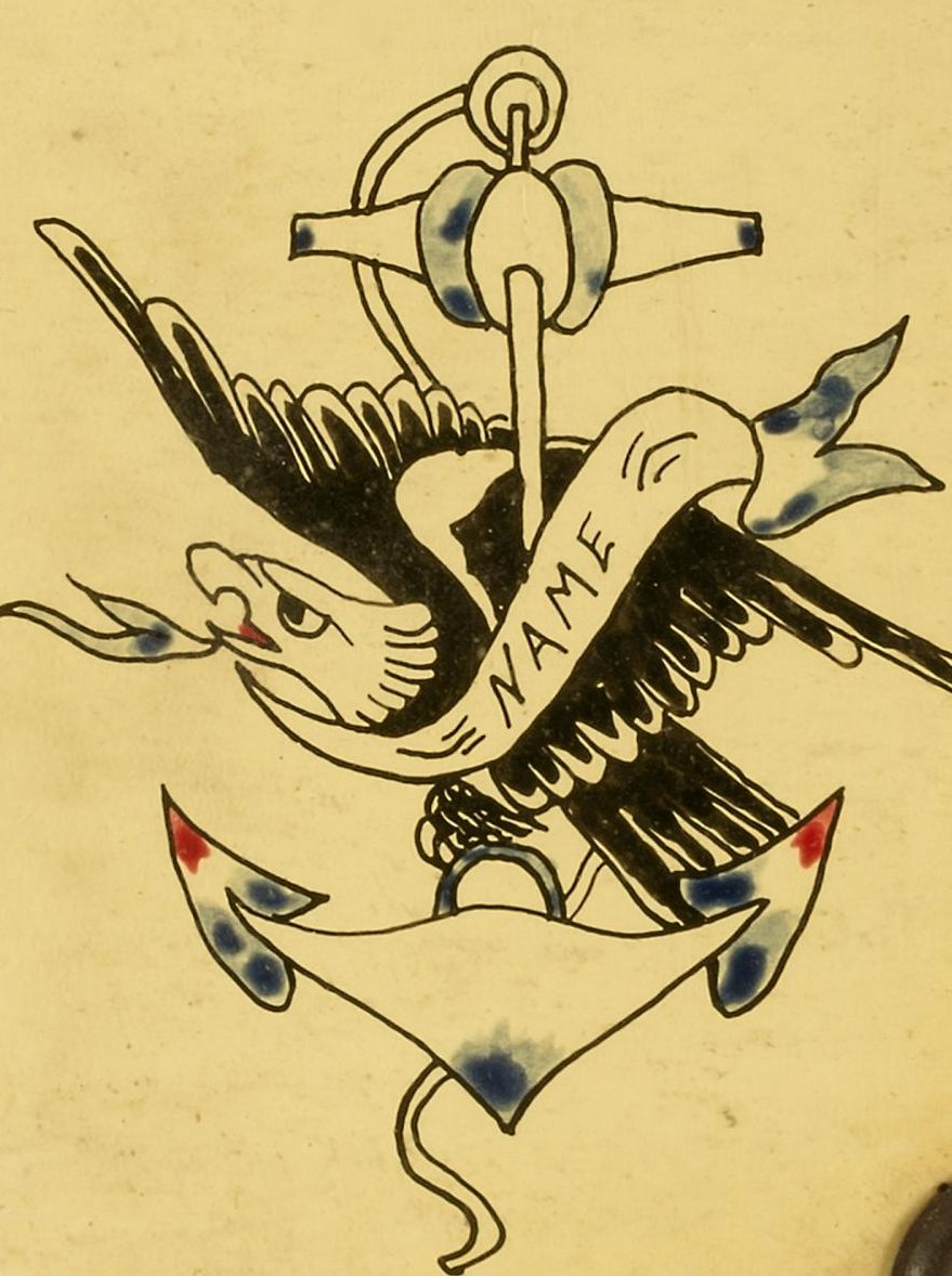 Eagle on an anchor, classic flash, Smithsonian American Art Museum