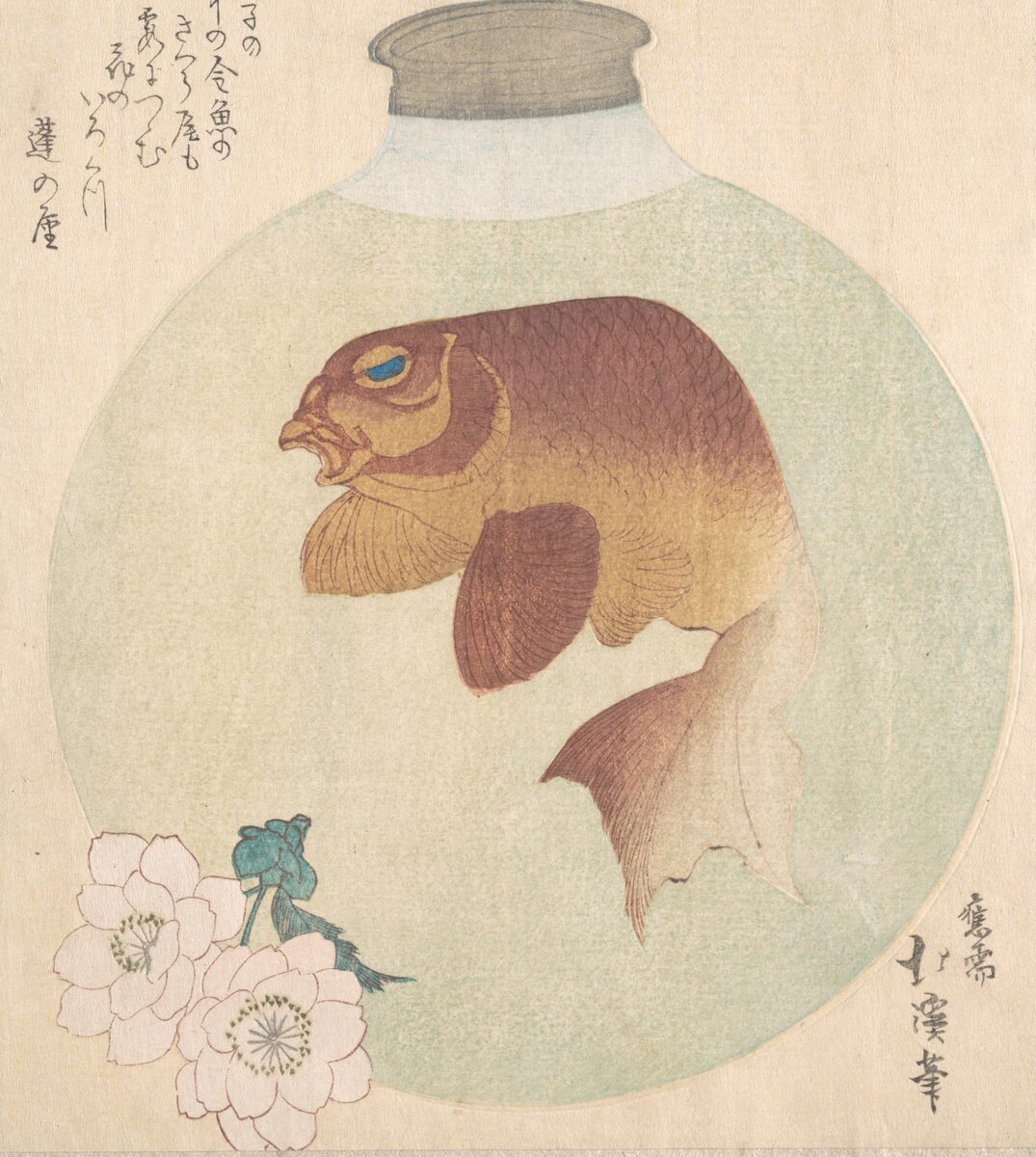 Goldfish in a bottle, classic flash, Totoya Hokkei