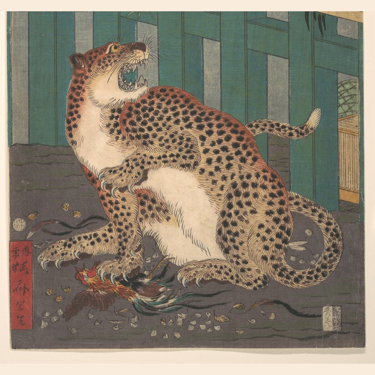 Kyosai's leopard, classic flash, Kawanabe Kyōsai
